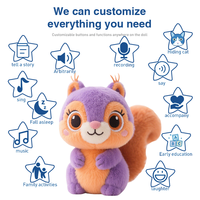 Peluche de mascotte sur mesure OEM ODM doux ours en peluche dessin animé écureuil peluches poupées Kawaii fabricant
