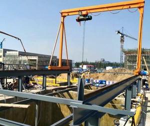 Grue à portique mobile modulaire avec roues verrouillables et réglage en hauteur / Idéale pour les usines, les chantiers navals - Product Image 1