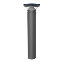 Lampadaire LED d'extérieur pour pelouse et jardin, 1-3W, 120LM/W, 5V, 5AH, batterie solaire, PC, aluminium, 250XH900MM