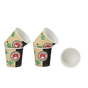 Gobelet en carton personnalisé avec logo pour café à emporter, 6oz, 8oz, 12oz, 16oz, pour boissons chaudes, gobelet à café jetable à paroi simple avec couvercle - Product Image 4