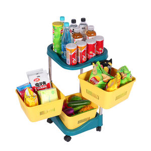 Multifunction Four Layers Organizer Storage Rack Rotating Display Rack