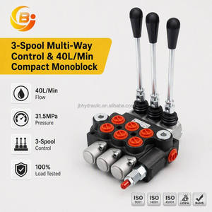 Válvula de Control Direccional Hidráulica Monobloque de 3 Vías y 40L/min, Serie P40 Personalizada, para Tractor Agrícola - Product Image 1