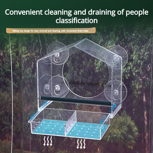 Mangiatoie per Uccelli da Finestra in PS all'Ingrosso per Esterni, Trasparenti con Forti Ventose per Osservazione - Product Image 4