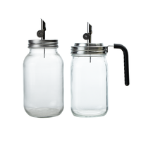 Bouchon verseur en acier inoxydable pour bocal Mason 70mm 86mm pour distributeur de café, sirop, huile d'olive en verre