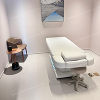 Lit de Beauté Électrique Facial de Luxe 4 Moteurs, Table de Massage Dédiée au Salon de Beauté et au Cils, Avec Lampe