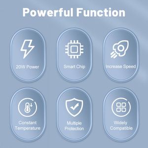 Chargeur rapide magnétique USB-C et USB 20W QC3.0 avec protection contre les courts-circuits pour téléphones portables, ordinateurs portables, écouteurs (prises US/EU/UK) - Product Image 5