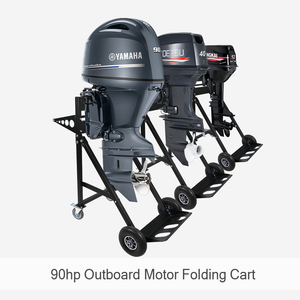 Chariot de transport pliable robuste pour moteur hors-bord de bateau, capacité de 375 lb, avec roues, pour moteur de bateau jusqu'à 90 CV - Product Image 2
