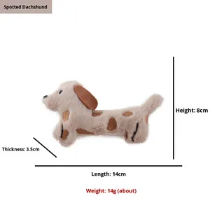 لعبة قطط تفاعلية داخلية على شكل كلب داشهند لطيف محشوة بالنعناع البري مع ورق صوتي - Product Image 6