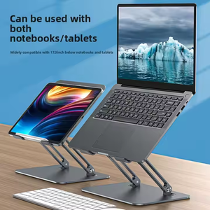 Support ergonomique pliable pour ordinateur <span class=keywords><strong>portable</strong></span> avec ventilateur de <span class=keywords><strong>refroidissement</strong></span> Support métallique refroidi par air pour ordinateur <span class=keywords><strong>portable</strong></span> de jeu Support pour 17.3 ordinateurs portables Tablette - Product Image 4