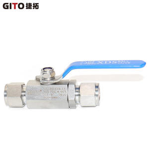 Válvula de Bola GITO de Acero Inoxidable 304 de 3/8'' con Doble Compresión, Diseño de Paso Directo, 1000 PSI - Product Image 4