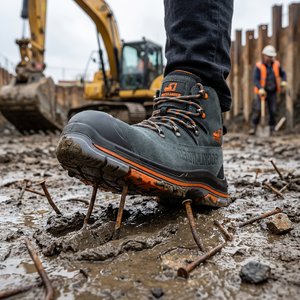 Rocklander - <span class=keywords><strong>Zapatos</strong></span> de Seguridad Industriales Antideslizantes Unisex y Botas de Senderismo con Construcción de Puntera de Plástico S1P, Ligeros - Product Image 3