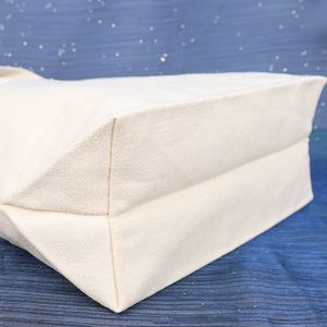 Bolsa de Mano de Lona de Algodón Blanca con Logotipo Personalizado, Mediana, para Mujer, Ecológica y Reciclable, para Uso Diario, Regalo - Product Image 4