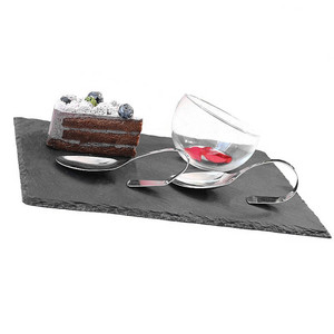 Top ventes, <span class=keywords><strong>plateau</strong></span> à <span class=keywords><strong>dessert</strong></span> en pierre ardoise avec tasse de crème glacée - Product Image 1