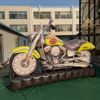Modèle de moto gonflable de 4 m de long en PVC, ballon de véhicule pour exposition automobile