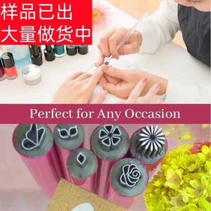 Ensemble de stylos à tamponner pour nail art, 10 pièces, en plastique, double extrémité, kit d'outils de tamponnage DIY pour la manucure - Product Image 3