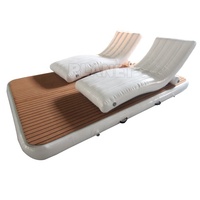 Tapis d'eau flottant en teck PVC, point de chute, gonflable, Jet Ski, plate-forme de natation avec échelle