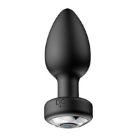Gelances Plug Anal Télécommandé en Acier Inoxydable Étanche Rechargeable 10 Modes de Vibration Compatible avec Application Jouet Sexuel pour Adultes