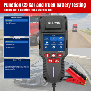 Tester Universale per Batterie <span class=keywords><strong>Auto</strong></span> Konnwei Kw700 12v 24v 10-2000CCA 5-220AH con Stampante - Product Image 3