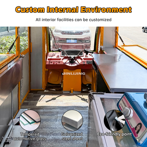 JINLIJING Tricycle électrique Tuk Tuk Ape <span class=keywords><strong>Piaggio</strong></span> Chariot de nourriture Mobile <span class=keywords><strong>Mini</strong></span> Chariot de café Remorque de crème glacée Camion de restauration rapide à vendre - Product Image 3