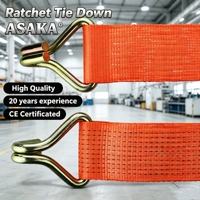 Sangle de fixation de marchandises pour véhicules, haute résistance à la traction et à l'usure, 10T, sangles à cliquet