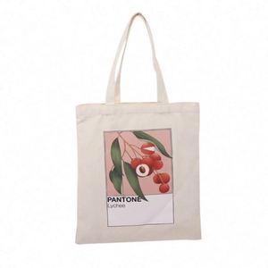 Sac fourre-tout en toile de coton vierge, réutilisable, grand format, pas cher, pour la publicité, avec logo personnalisé imprimé, 2 poignées, vente en gros - Product Image 1