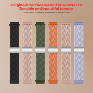 Bande magnétique CAOWTAN pour <span class=keywords><strong>Huawei</strong></span> <span class=keywords><strong>Watch</strong></span> <span class=keywords><strong>GT</strong></span> 2 <span class=keywords><strong>3</strong></span> Bracelet pour Samsung <span class=keywords><strong>Watch</strong></span> 6 5 4 <span class=keywords><strong>Pro</strong></span> Classic Active2 20mm 22mm Bracelet tressé en nylon - Product Image 5