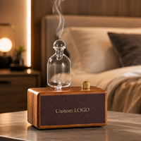 Diffuseur d'huiles essentielles sans eau avec éclairage LED, alimenté par batterie, pour la maison, décoration de chambre, plateau en verre personnalisé, vente en gros d'usine