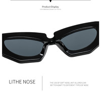 Lunettes de soleil Y2K pour femmes 2024, design de marque, luxe, vintage, unisexe, lunettes de soleil œil de chat