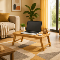 Table de lit convertible et pliable en bois pour bureau à domicile, avec fente pour cartes et support pour ordinateur portable, vente en gros