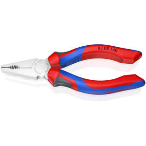 KNIPEX 03 05 140 Combination <b>Pliers</b> with Comfort Handles chrome plated 140 mm - Product Image 1