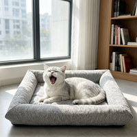 Canapé-lit pour chien et chat respirant toutes saisons avec housse amovible lavable, aide au sommeil orthopédique pour animaux de compagnie arthritiques de petite et grande taille