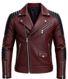 Chaqueta de Cuero para Hombre de Primera Calidad con Cierre de Cremallera - Product Image 1