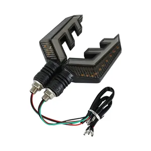 Motorcycle LED Turn Signal Off-road For Vehicle Turn Light 12V Indicator Light Two-color Running Water Day Light