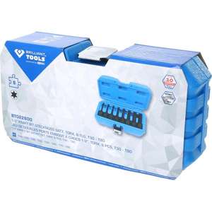 BRILLIANT TOOLS - BT022600 1/2'' <b>Torx</b> impact bit <b>socket</b> <b>set</b> T30 - T80 (8 pcs.) IMPACT <b>SOCKETS</b> AND ACCESSORIES - Product Image 4