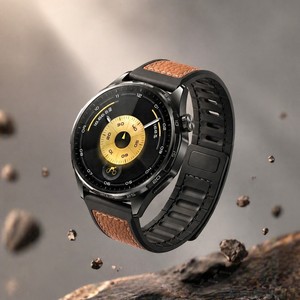 Correa de Silicona con Textura de Lichi para <span class=keywords><strong>Huawei</strong></span> GT6, Correa con Hebilla Magnética para Relojes Xiaomi y <span class=keywords><strong>Apple</strong></span> S11 Ultra3 - Product Image 4