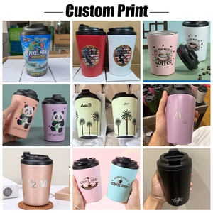 Tazza da tè al latte da 12 once con coperchio a prova di perdite bottiglie d'acqua da donna per il giorno di <span class=keywords><strong>San</strong></span> <span class=keywords><strong>Valentino</strong></span> sottovuoto in metallo piccola tazza da caffè all'aperto sorso gratis - Product Image 6