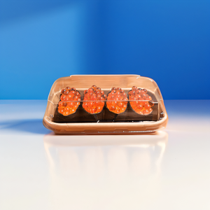 Stile giapponese usa e getta riciclabile resistente ai grassi vassoio di carta Kraft per il Sushi e pasticceria imballaggio per gli zuccheri - Product Image 3