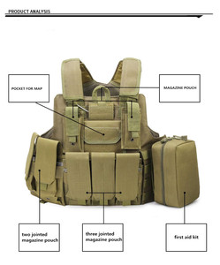 Chaleco Táctico Oxford 600D Personalizado, Resistente al Agua, con Bolsillos para Accesorios, para Uso en Exteriores, Resistente al Calor - Product Image 4