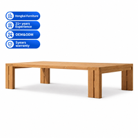 Ensemble de canapés de salon modernes en bois massif rembourrés, table basse et fauteuils avec sièges rembourrés