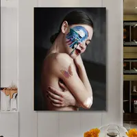 Seksi kadın çıplak geri çerçeveli yağlıboya resim By Numbers tuval duvar sanatı çıplak resimler
