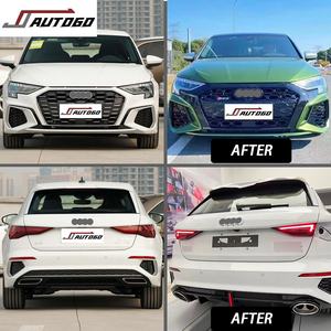 Dernier Kit de carrosserie <span class=keywords><strong>2022</strong></span> Offre Spéciale pour Audi A3 8Y 2020-<span class=keywords><strong>2022</strong></span> mise à jour à RS3 Style nid d'abeille avec pare-chocs avant et ensemble diffuseur - Product Image 2