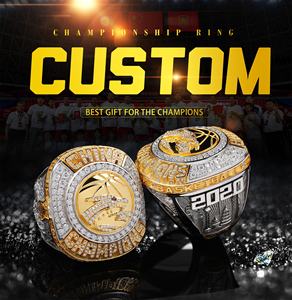 Personalizza gli anelli del campionato sportivo di alta qualità con il logo della squadra all'ingrosso in argento sterling 925 placcato in oro design gratuito - Product Image 4