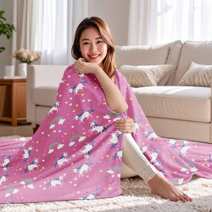 Unicorn in dyskont khuyến mãi 100% Polyester cực Fleece chăn với một bên chống Đóng cọc máy-có thể giặt chi phí thấp - Product Image 4