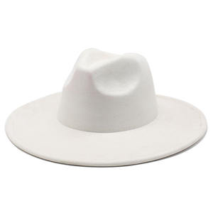 หมวกเฟโดราปีกกว้าง 9.5 ซม. แบบคลาสสิก ขายส่ง หมวกเฟโดราหนังกลับทรงหัวใจ - Product Image 4