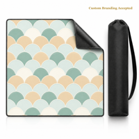 Tapis de mahjong à écailles de poisson sans règles, 31,5x31,5 pouces, tapis de poker, housses de table réutilisables, tissu de mahjong, tapis pour tuiles de mahjong, sac de rangement