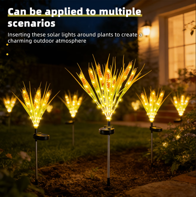 Solar Lavender Light Garden Stake Lamp Outdoor Decor for Lawn Patio Path Mother Father Day Memorial Day Holiday Ornament