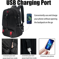 Sac à dos de voyage et de loisirs multifonctionnel pour homme avec logo personnalisé, grande capacité, pour ordinateur portable 17 pouces