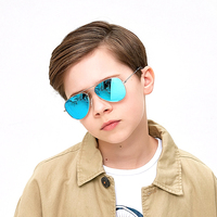 Lunettes de soleil polarisées pour enfants, style pilote classique, protection UV400, confortables, à monture complète, à la mode, pour garçons et filles