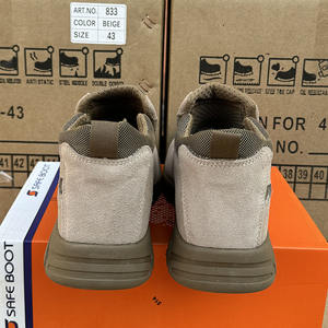 LIGHT BEARER 833 <span class=keywords><strong>Scarpe</strong></span> <span class=keywords><strong>Antinfortunistiche</strong></span> in Pelle Scamosciata con Punta in Acciaio e Isolamento Dielettrico, Stivali da Lavoro Traspiranti con Fodera in Rete e Suola in Gomma per Uomo - Product Image 4