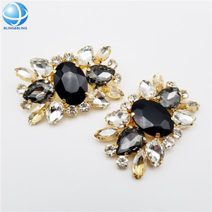 Diamantes <span class=keywords><strong>de</strong></span> imitación <span class=keywords><strong>de</strong></span> moda cristal extraíble Metal gema zapato ornamento decoraciones broche joyería Clip en zapato - Product Image 2